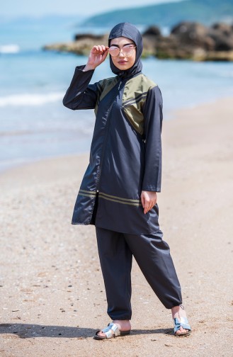 Hijab Swimsuit  25256 Anthracite Green 25256