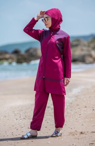 Hijab Swimsuit  25258 Bordeaux Purple 25258