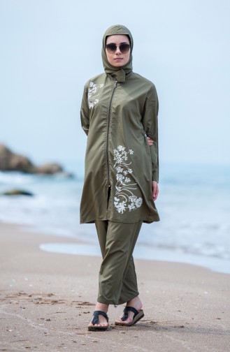 Khaki Hijab Badeanzug 25264