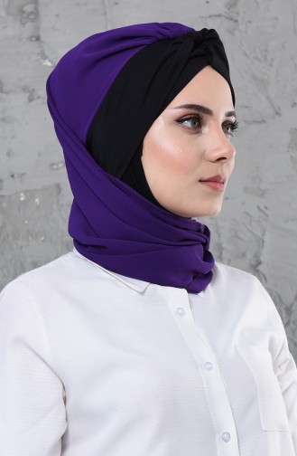 Lila Praktischer Turban 0055-20-6