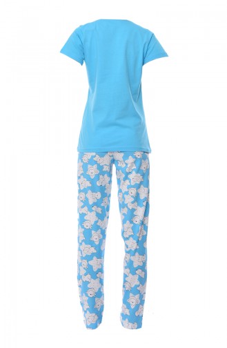 Women´s Short Sleeve Pajamas 810115-02 Turquoise 810115-02