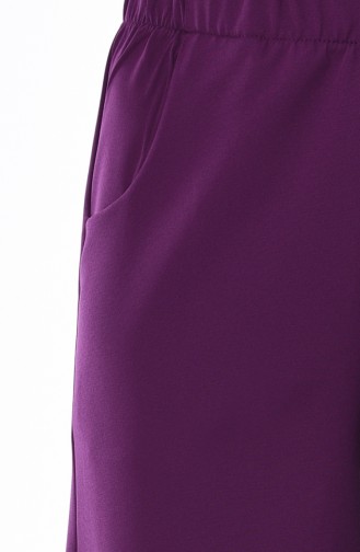 Pocket Straight Leg Pants  1013-08 Purple 1013-08