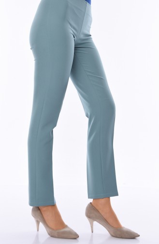 Side Zipper Lycra Trousers 9042-11 Green 9042-11