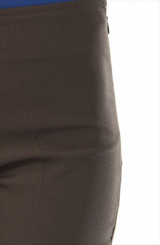 Side Zippered Lycra Pants 9010-13 Khaki 9010-13