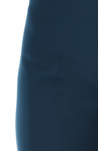 Side Zippered Lycra Pants 9010-14 Emerald Green 9010-14