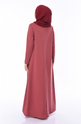 Dusty Rose Hijab Dress 0286-07