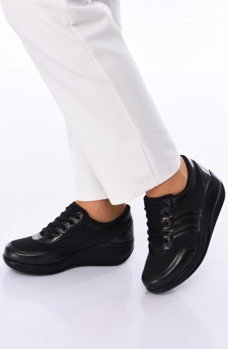 ALLFORCE Women s Sports Shoes 0116-10 Black Black Patent Leather 0116-10