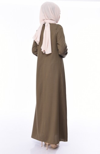 Khaki Hijab Dress 0552-01