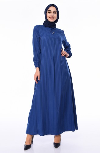 Indigo Hijab Dress 0552-02