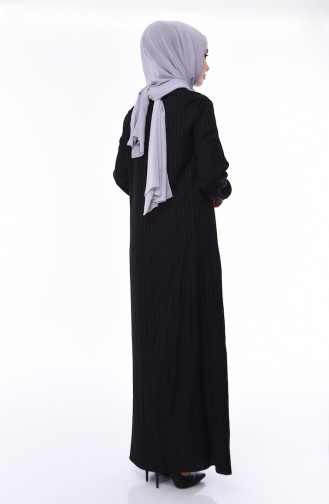 Black İslamitische Jurk 0552-03