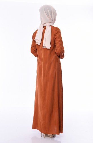 Tan Hijab Dress 0552-05