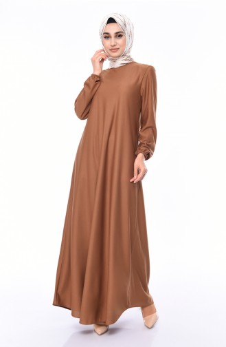 Milk Coffee Hijab Dress 4141-12
