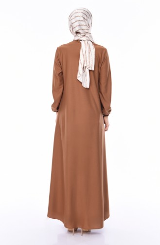 Milchkaffee Hijab Kleider 4141-12