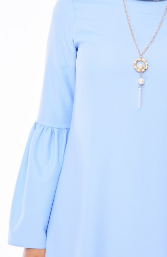 Kleid mit Halskette 1054-02 Babyblau 1054-02