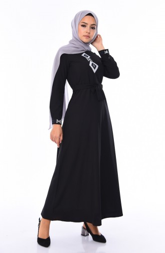 Robe Hijab Noir 0006-04