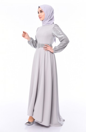 Robe Hijab Gris 8002-05