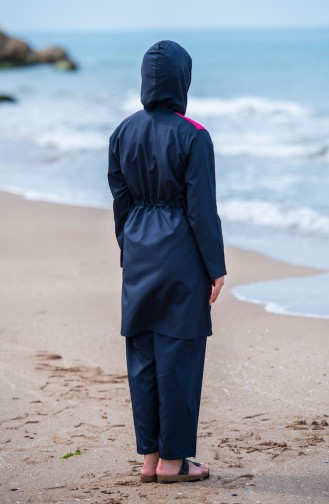 Hijab Swimsuit  25263 Navy Fuchsia 25263