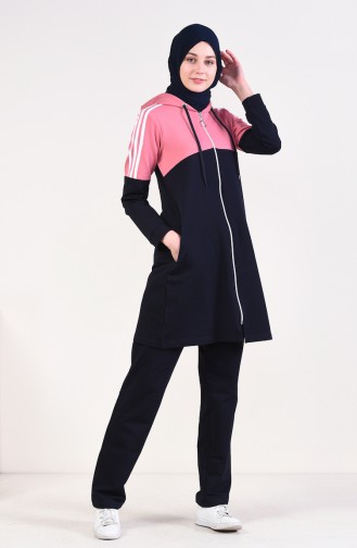 Striped Tracksuit  9057-05 Dried Rose 9057-05