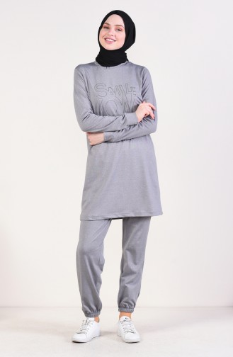 Printed Tracksuit 9063-01 Gray 9063-01