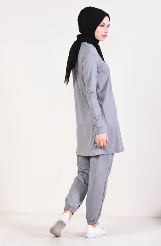 Printed Tracksuit 9063-01 Gray 9063-01