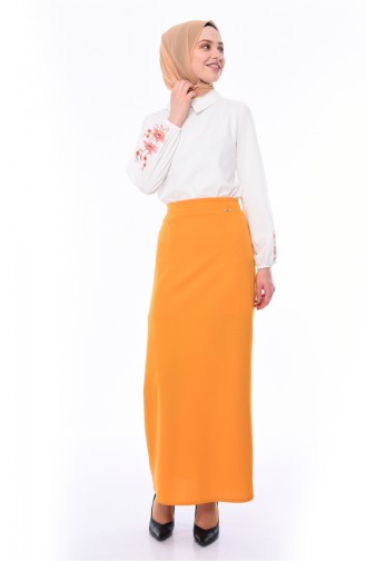 Large Size Elastic Skirt 3006-09 Mustard 3006-09