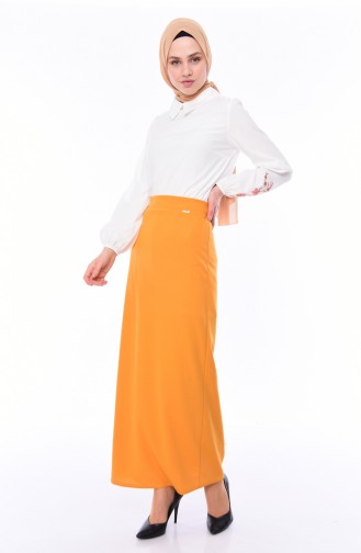 Large Size Elastic Skirt 3006-09 Mustard 3006-09