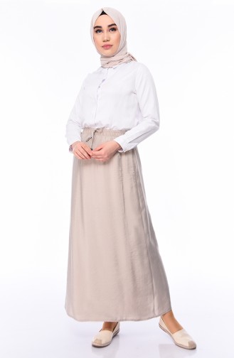 Elastic Waist Skirt 1126-03 Stone 1126-03