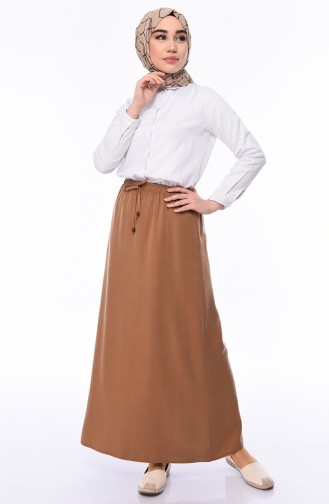 Elastic Waist Skirt 1126A-03 Camel 1126A-03
