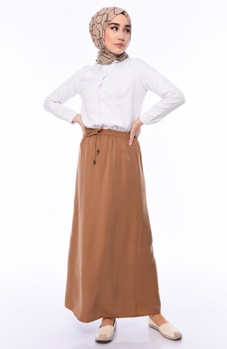 Elastic Waist Skirt 1126A-03 Camel 1126A-03