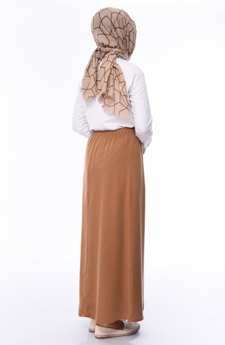 Elastic Waist Skirt 1126A-03 Camel 1126A-03