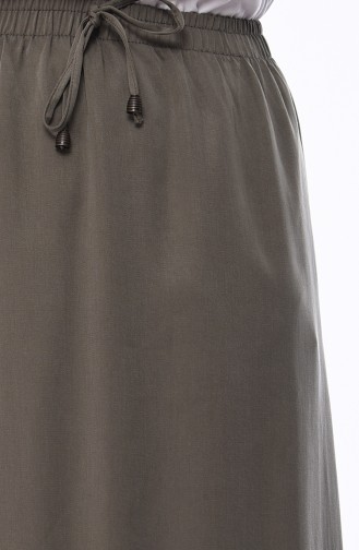 Elastic Waist Skirt 1126A-05 Khaki 1126A-05