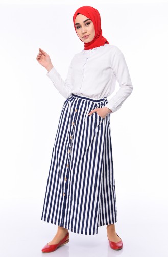 Navy Blue Skirt 2817-02