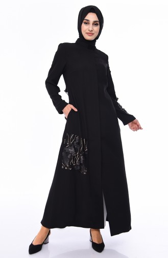 Sequin Abaya 1381-01 Black 1381-01