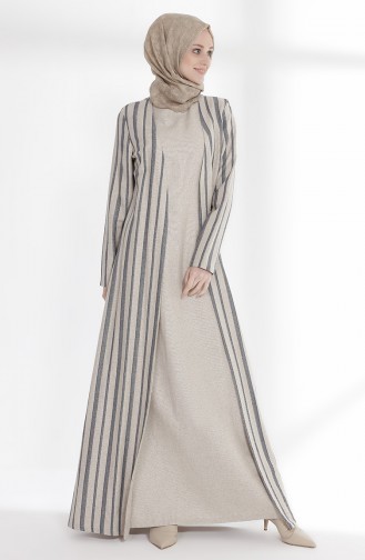 Oyya Inner Dress Linen Suit 9006-03 İndigo 9006-03