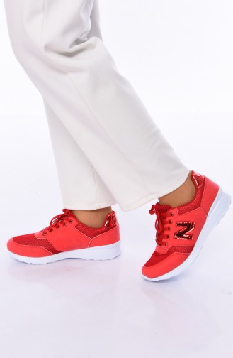 Red Sport Shoes 0776