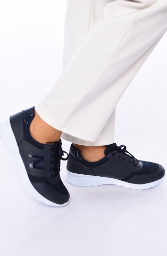Women´s Sports Shoes 0776 Navy Blue Leather 0776