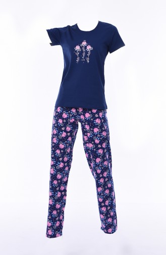 Women´s Short Sleeve Pajamas 812196-02 Navy 812196-02