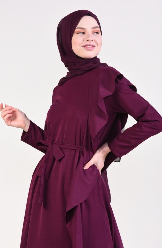 Plum Hijab Dress 1666-02