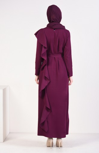 Plum Hijab Dress 1666-02
