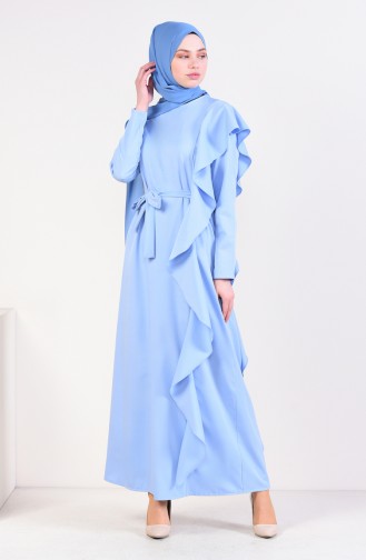 Robe Hijab Bleu Bébé 1666-07