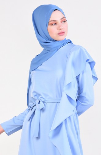 Babyblau Hijab Kleider 1666-07