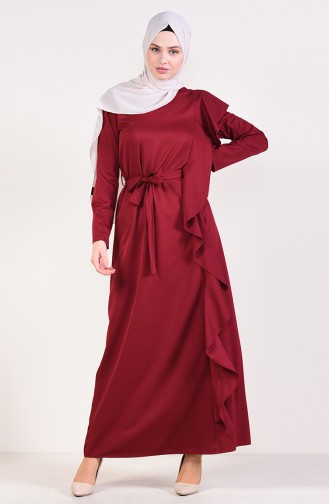 Robe Hijab Bordeaux 1666-10