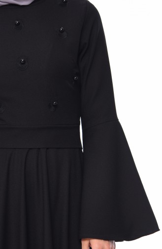 Spanish Sleeve Pearl Dress 81712-01 Black 81712-01
