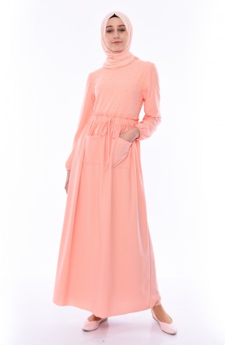 Robe Hijab Saumon 1044-03