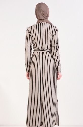 Striped Dress 4169-08 Mink 4169-08