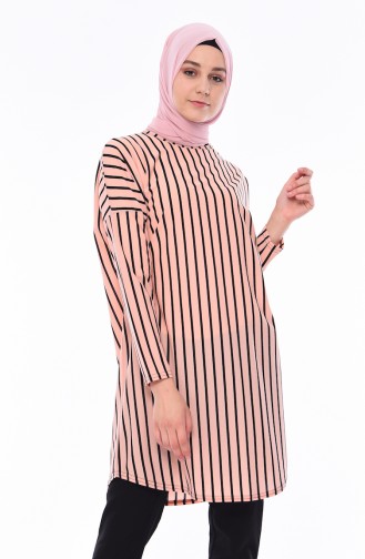 Bat Sleeve Striped Tunic 9098-04 Powder 9098-04