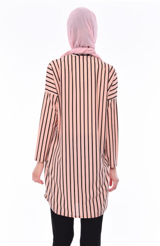 Bat Sleeve Striped Tunic 9098-04 Powder 9098-04