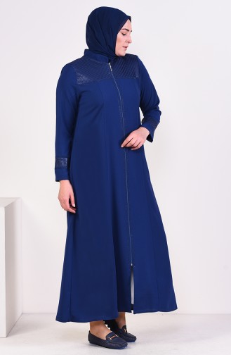 Light Navy Blue Abaya 5924-04