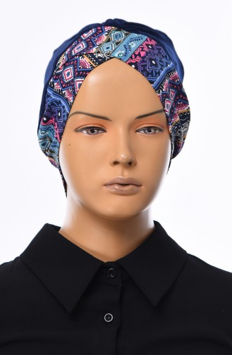 Comfortable Bonnet B0031-1-KLM Navy Blue 0031-1-KLM