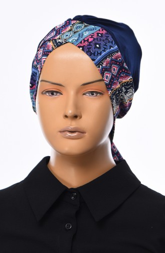 Comfortable Bonnet B0031-1-KLM Navy Blue 0031-1-KLM